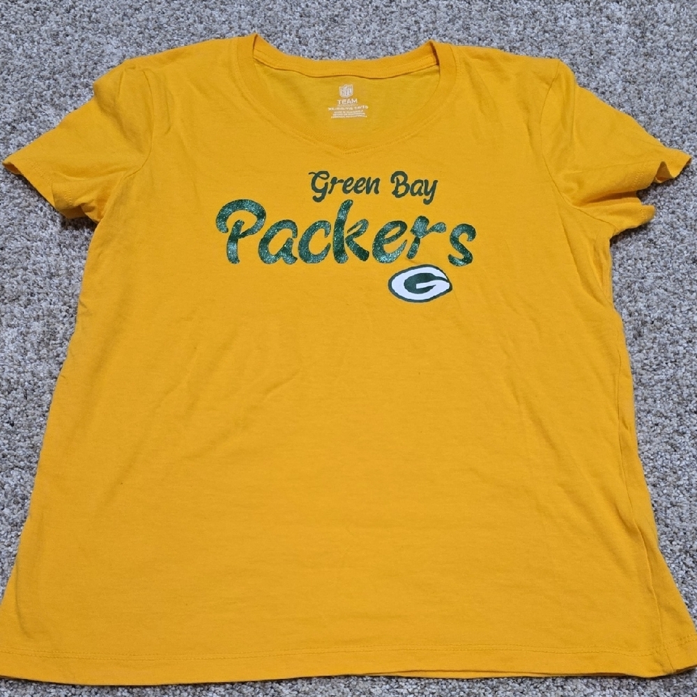 NFL Packers Green Bay Team Apparel Kids Size Small Tee